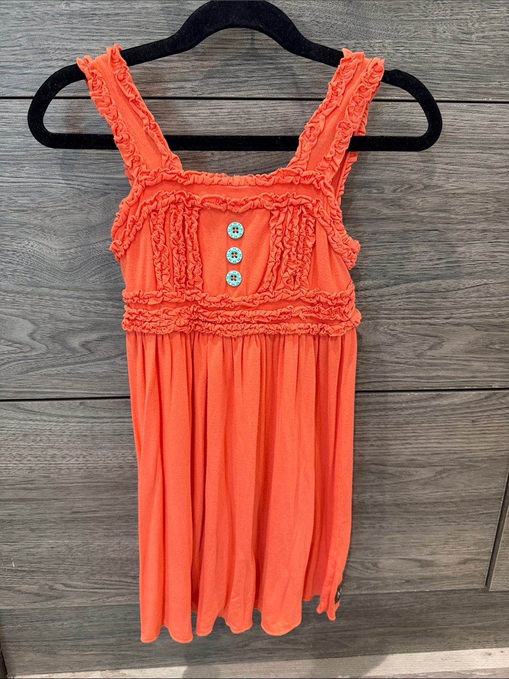 Matilda Jane Orange Ruffled Tank Dress